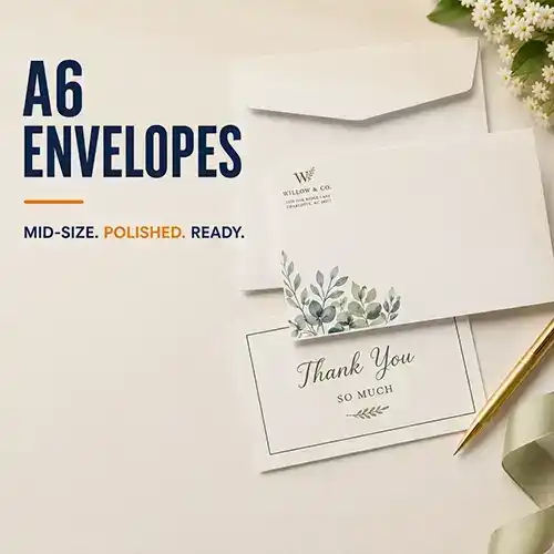 A6 announcement envelope