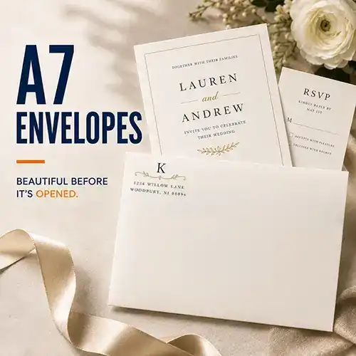 A7 invitation envelope