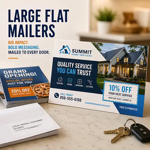 Oversized postcards for Every Door Direct Mail campaigns