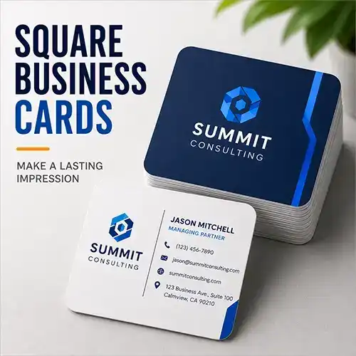 Square Rounded Corner Business Cards